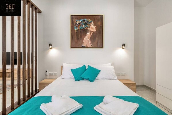 Desk, iron/ironing board, travel cot, free WiFi