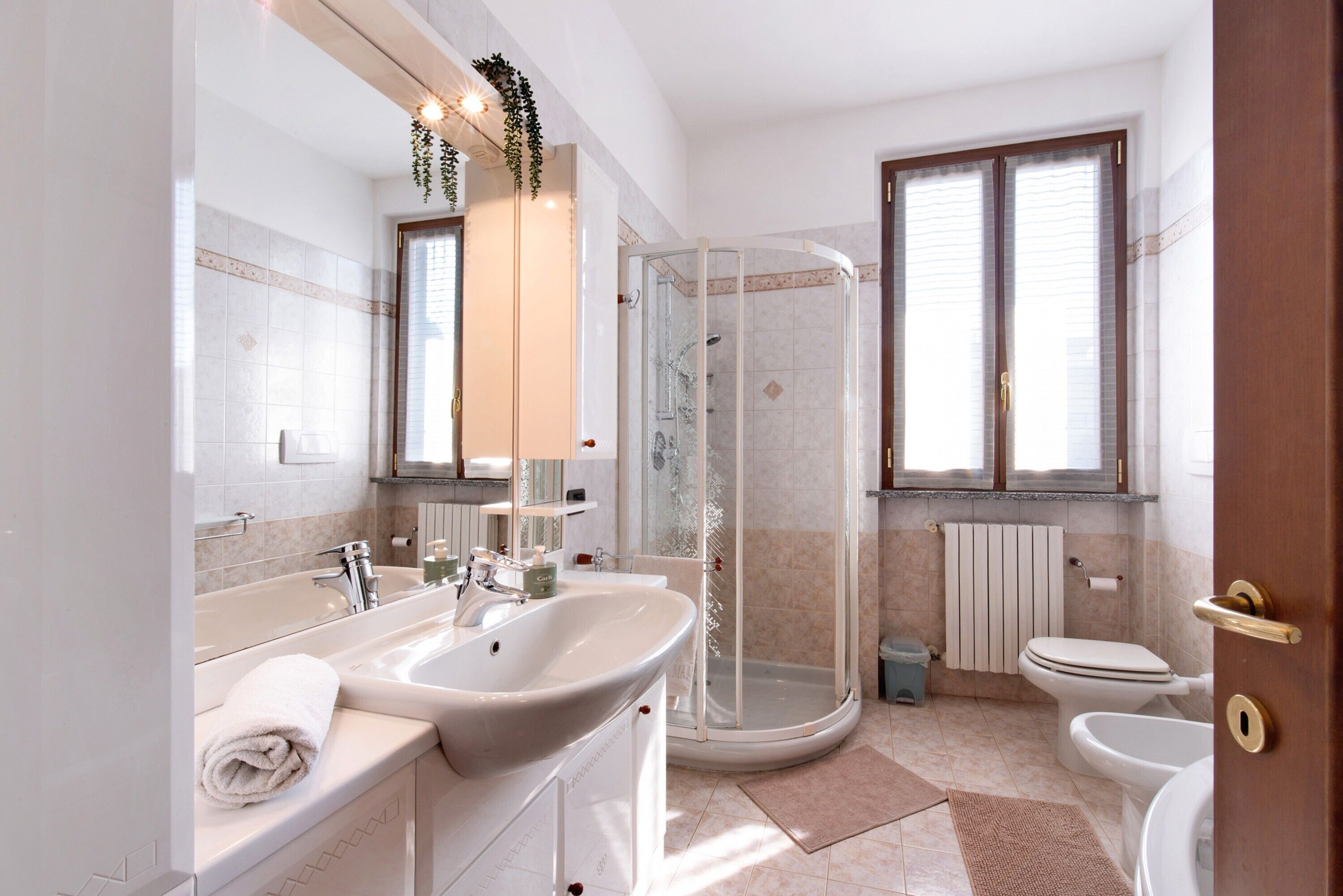 Bañera, secador de pelo, toallas