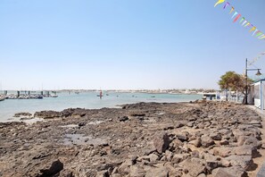 En la playa 
