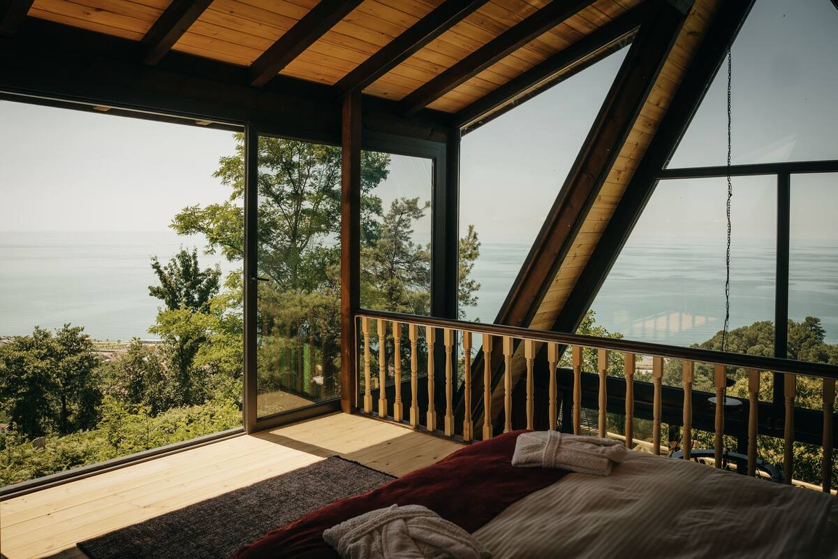 Luxury-Bungalow, Whirlpool, Meerblick | 1 Schlafzimmer, laptopgeeigneter Arbeitsplatz, kostenloses WLAN