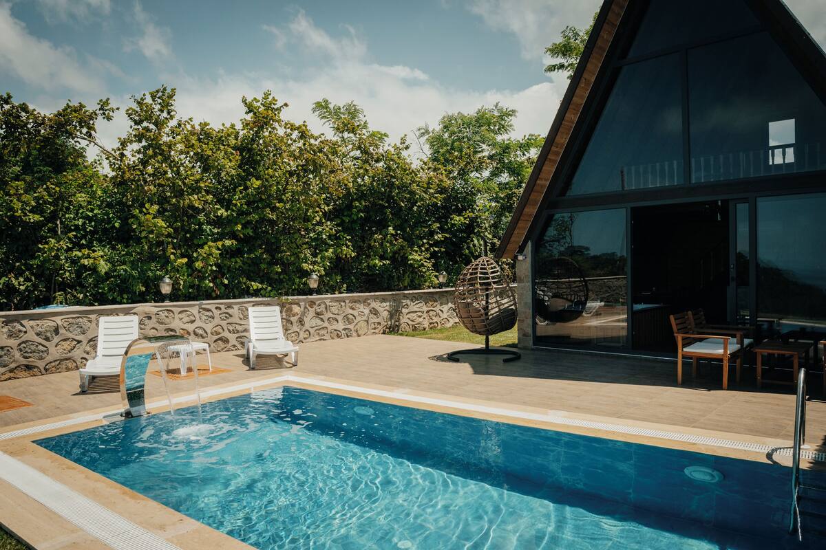Bungalow, Poolzugang, Meerblick | Außenbereich