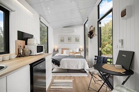 1 bedroom, bed sheets. Tiny Charm by Tiny Away