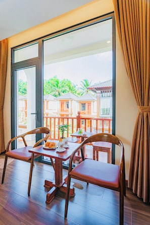 Deluxe Double Room, 1 Queen Bed, Balcony, Pool View | View from room