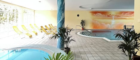 Indoor pool, seasonal outdoor pool