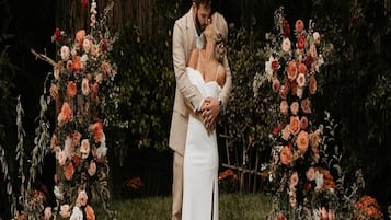 Outdoor wedding area