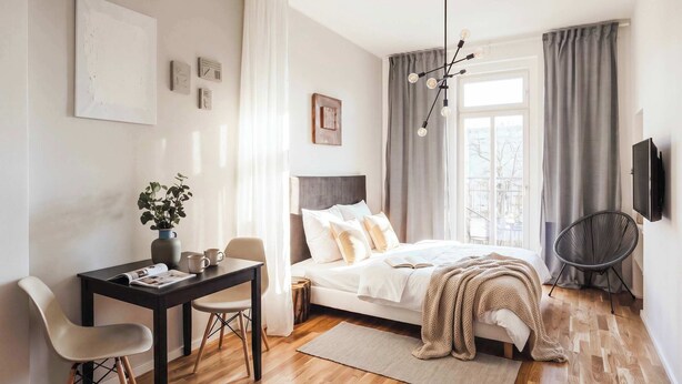 Room - TurnKey | King George Studio with Balcony I (Praha 3)