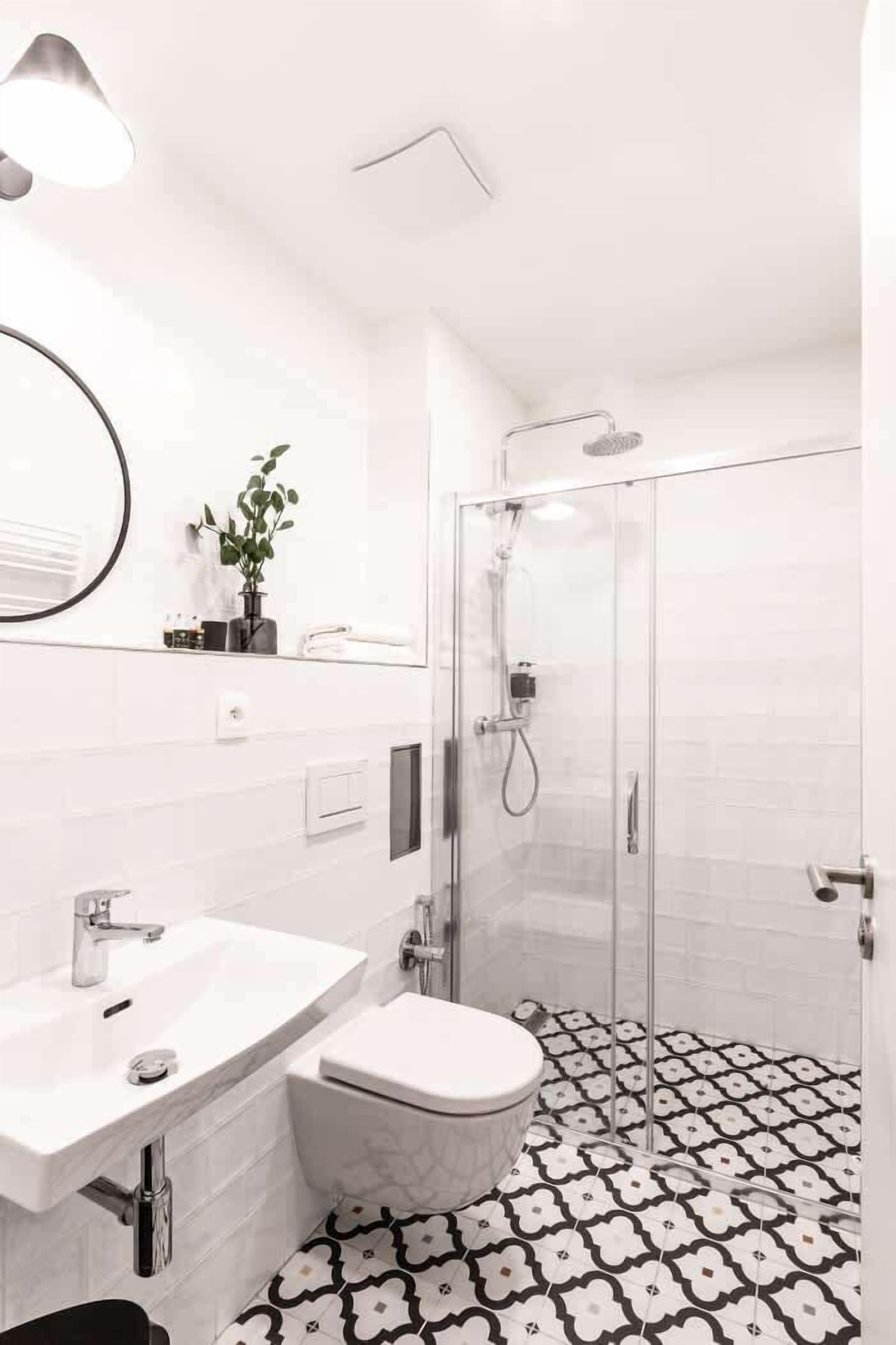 Shower, hair dryer