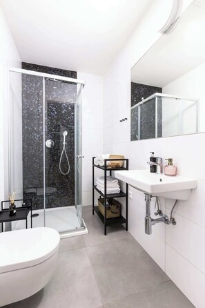 Shower, hair dryer
