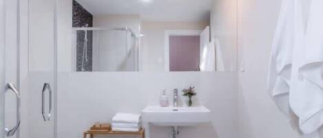 Douche, séchoir à cheveux