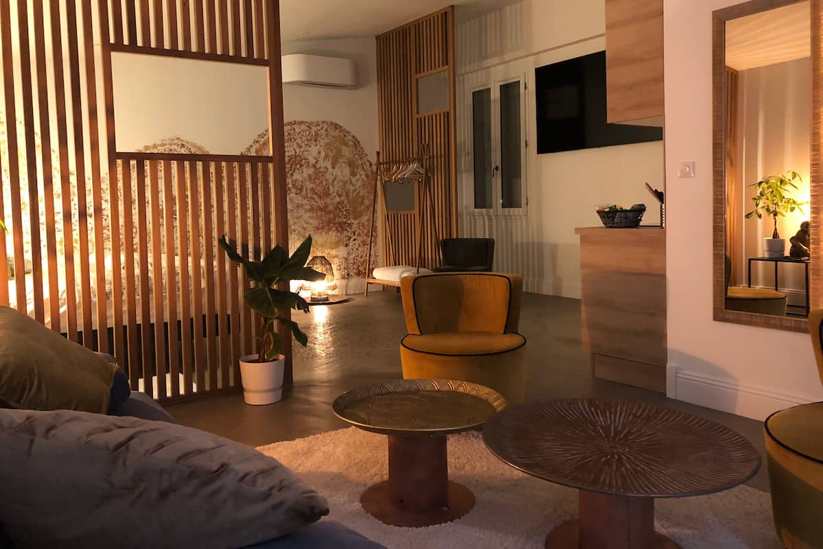 Appartamento Romantico, idromassaggio | Terrazza/patio