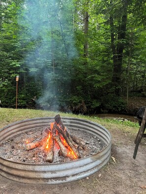 Property grounds - Cozy cabin with backyard stream close to Au Sable River and the best ATV trails (Mio)