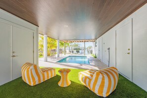 A heated pool