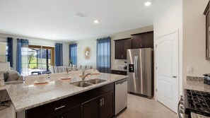 House, Multiple Bedrooms | Private kitchen | Microwave, dishwasher - 7 Bed Private Pool Home In Solterra Resort 7 Bedroom Home by RedAwning (Davenport)