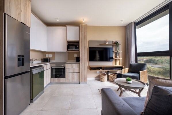 豪華公寓 | 起居區 | 平面電視、Netflix、串流服務