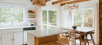 Swan Lake Lakefront Cozy Modern Home w/ cabana, central air, kids room. 
