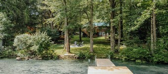 Lakefront Swan Lake Retreat • Fire Pit, Deck & Cabana