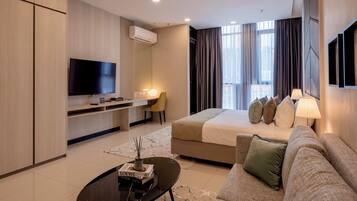 Comfort Studio | Egyptian cotton sheets, premium bedding, free WiFi