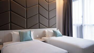 Apartemen Deluks | 2 kamar tidur, seprai katun Mesir, seprai premium, dan Wi-Fi gratis