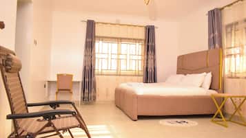 Blackout drapes, iron/ironing board, free WiFi