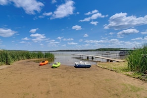 Cabin Exterior | Private Beach | Lake Access