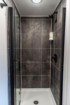 Shower, hair dryer, towels - Capitol Casita - 2BD+loft+2BA and rooftop deck (Wayne County)