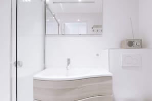 Shower, hair dryer