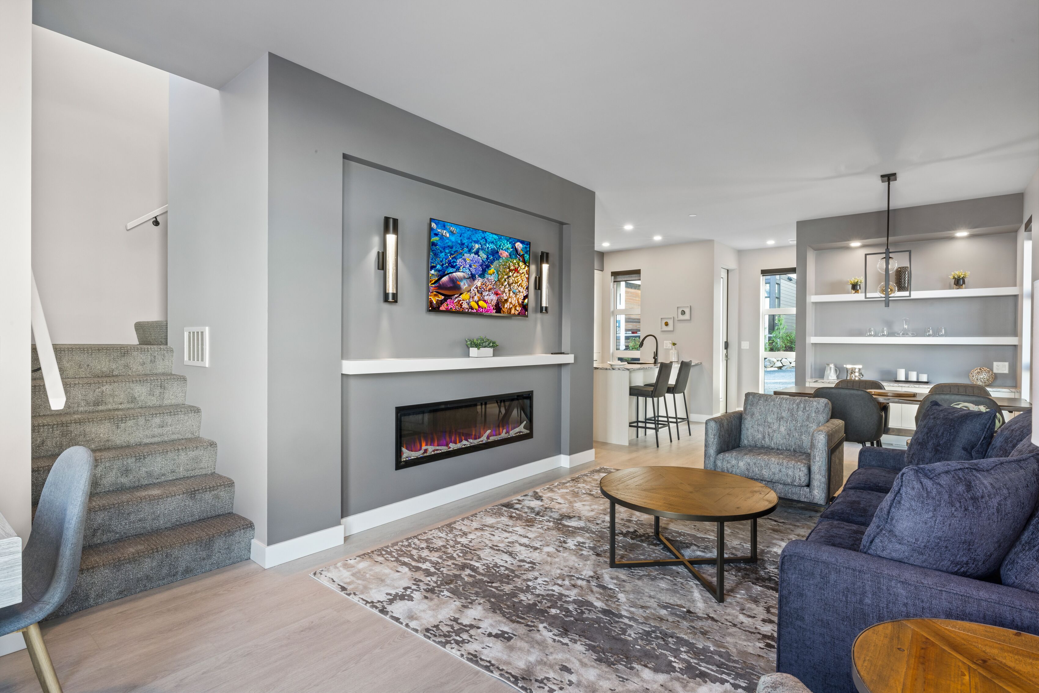 TV connectée, cheminée