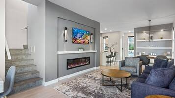 TV connectée, cheminée