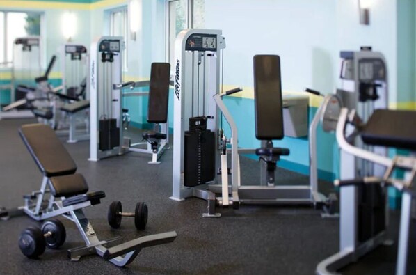 Fitness facility - Marriott Resort, Ocean Front, Heated pools , close to restaurants Theaters, golf (Myrtle Beach)