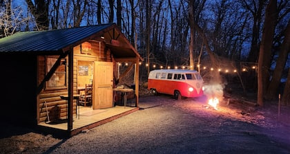VW Bus Campsite & Very Small Cabin on the Water!