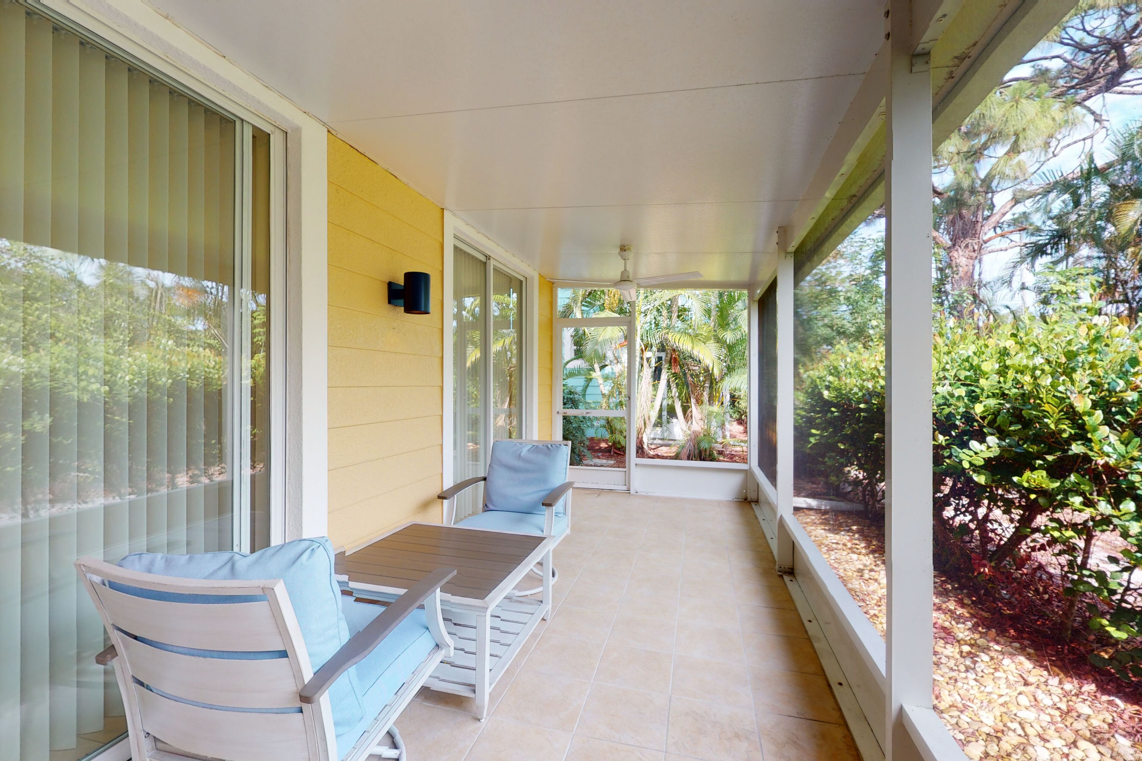 Conveniently located condo with lanai, outdoor wet bar, central AC, & W/D