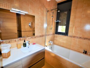 Shower, hair dryer
