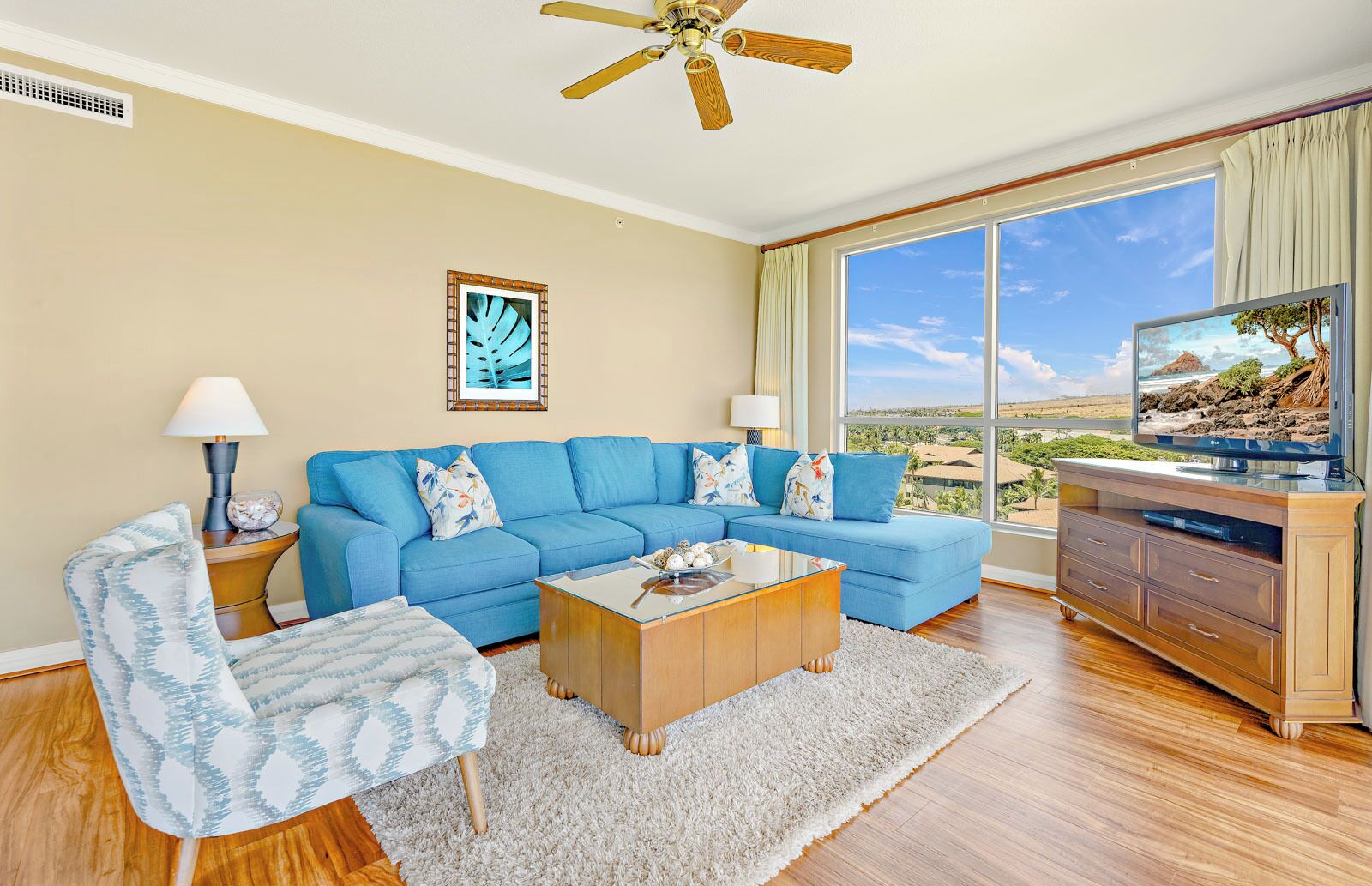 TV, DVD player, stereo