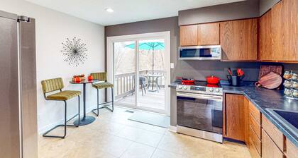 Serene and modern retreat with game room, balcony