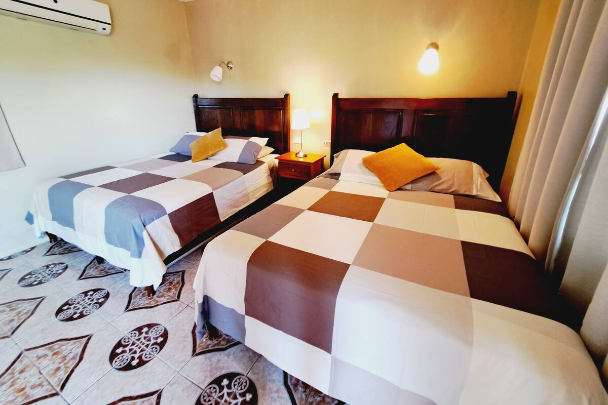 Deluxe Cabin, Multiple Beds, Ensuite, Pool View | Premium bedding, down duvets, pillow-top beds, minibar