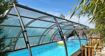 Maison de Campagne 6 Personnes Avec Piscine 11 m x 3 M-baignoire Balnéothérapie