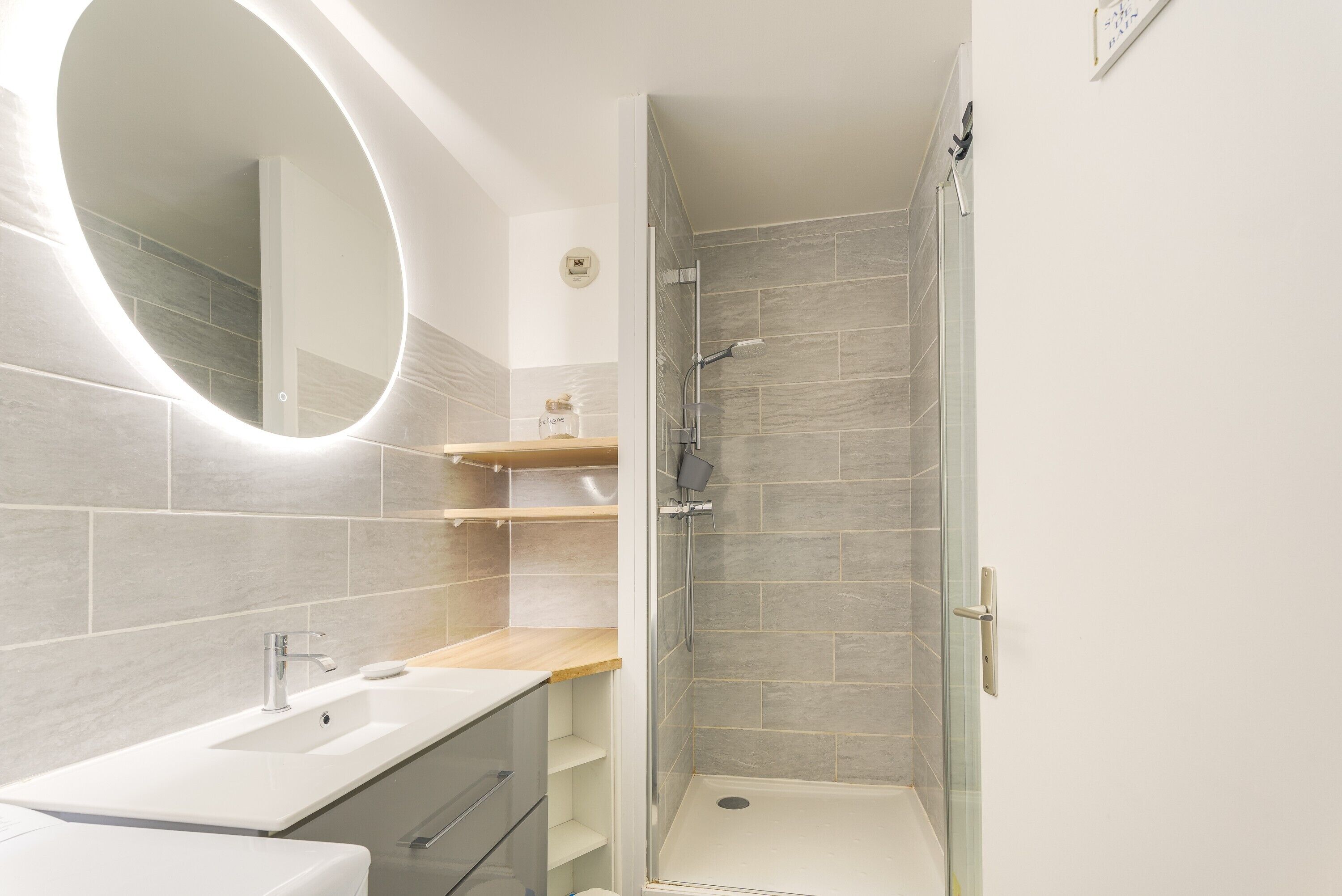 Shower, hair dryer