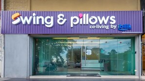 A storefront with the sign "Swing & Pillows co-living by ibilik.com". - Swing & Pillows @ PJ SS2 (Petaling Jaya)