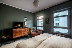 Departamento de diseñador | 1 habitación, ropa de cama de alta calidad y edredón 
