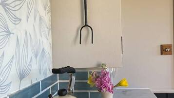 Réfrigérateur, plaque de cuisson, bouilloire électrique