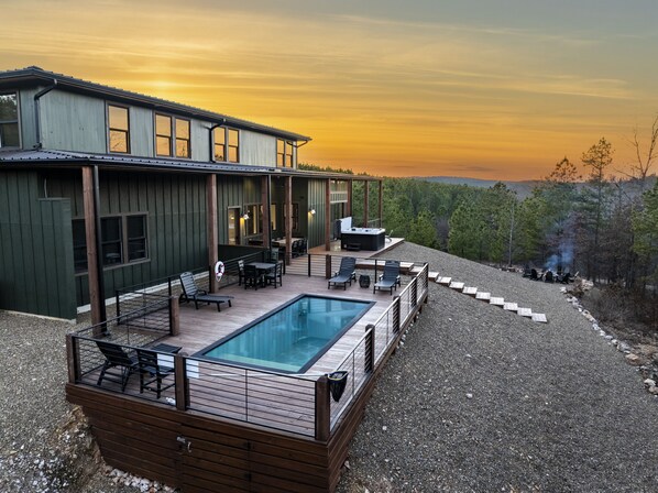 A heated pool