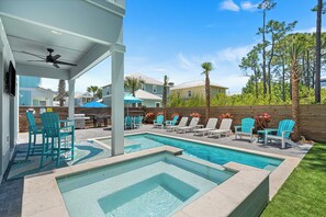 Piscina externa, piscina aquecida