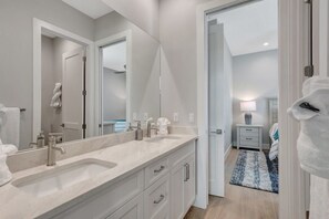Bathtub, hair dryer, towels