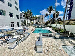 Outdoor pool, a heated pool