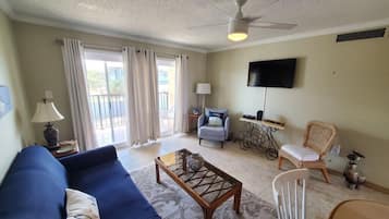Condo, Multiple Beds, Pool Access | Living area | 40-inch flat-screen TV with cable channels, TV