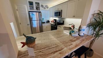 Condo, Multiple Beds, Kitchen, Pool View | Private kitchen | Fridge, microwave, oven, stovetop