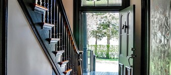 Vine + Sand--Southold, NY'S Newest B&B--Room 2--King Bed and Ensuite Bathroom With Rain Shower