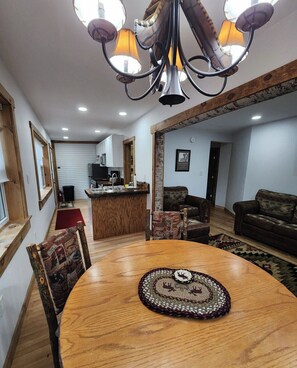 The dining area