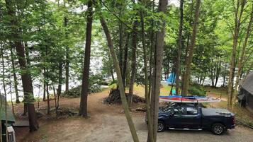 View of the property and Lake Flower from the raised deck.