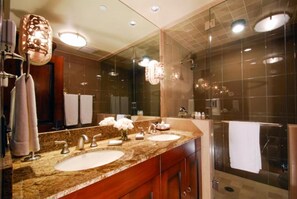 Bathtub, hair dryer, towels
